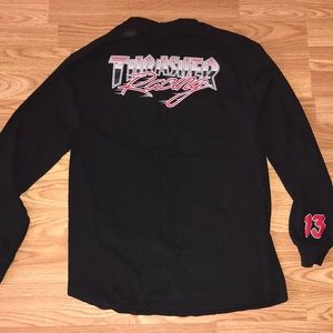 Thrasher Magazine Racing Black Long Sleeve